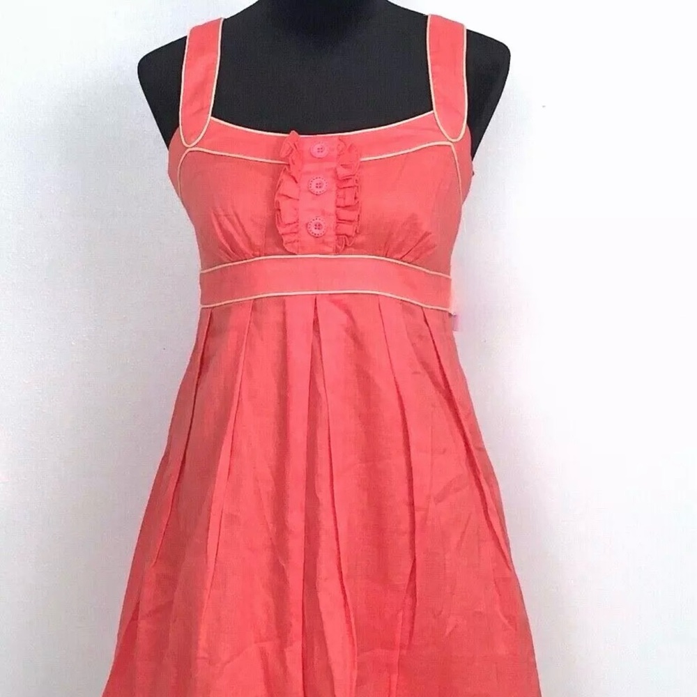 Jessica Simpson Coral Dress with Button Detail
